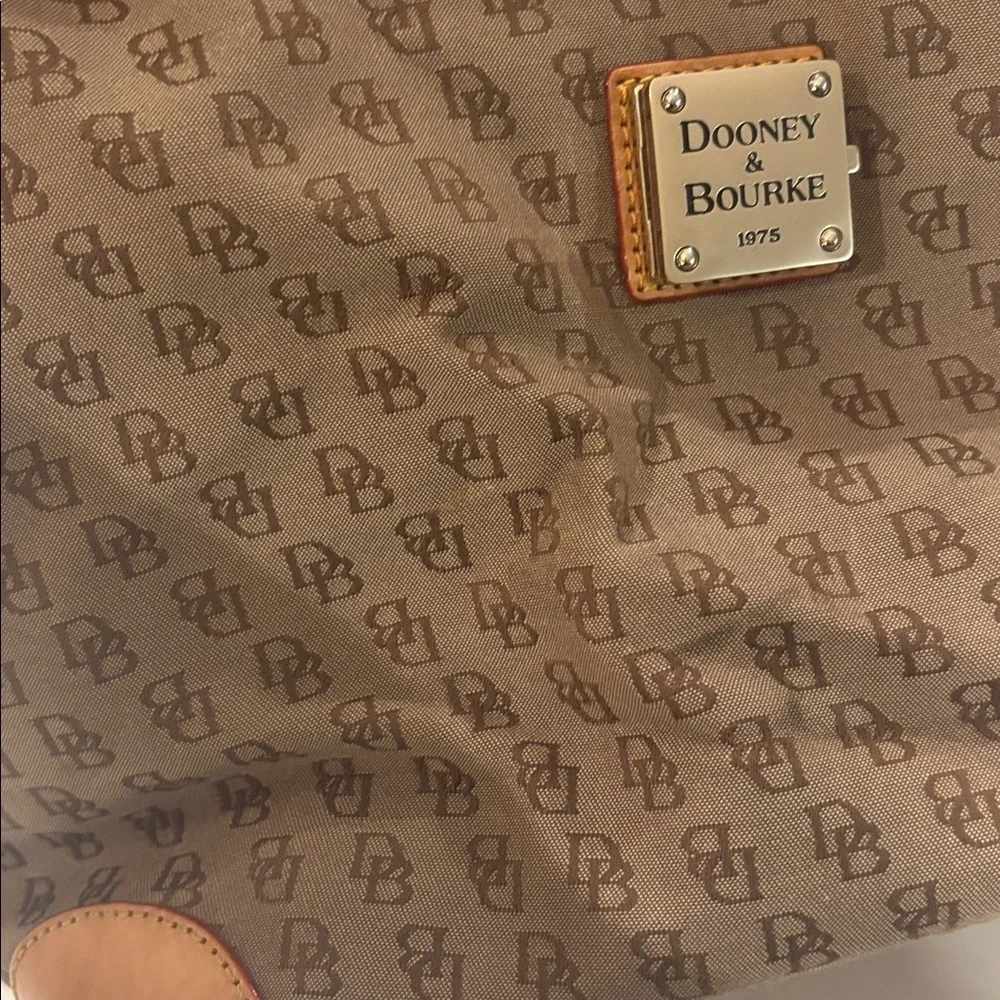 Dooney & Bourke Brown Monogrammed Women's Bucket Hobo Bag